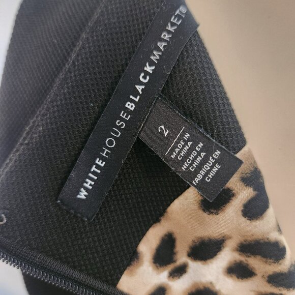 Size 2 WHITE HOUSE BLACK MARKET sleeveless BLACK peplum top dress shirt blouse - Picture 3 of 8